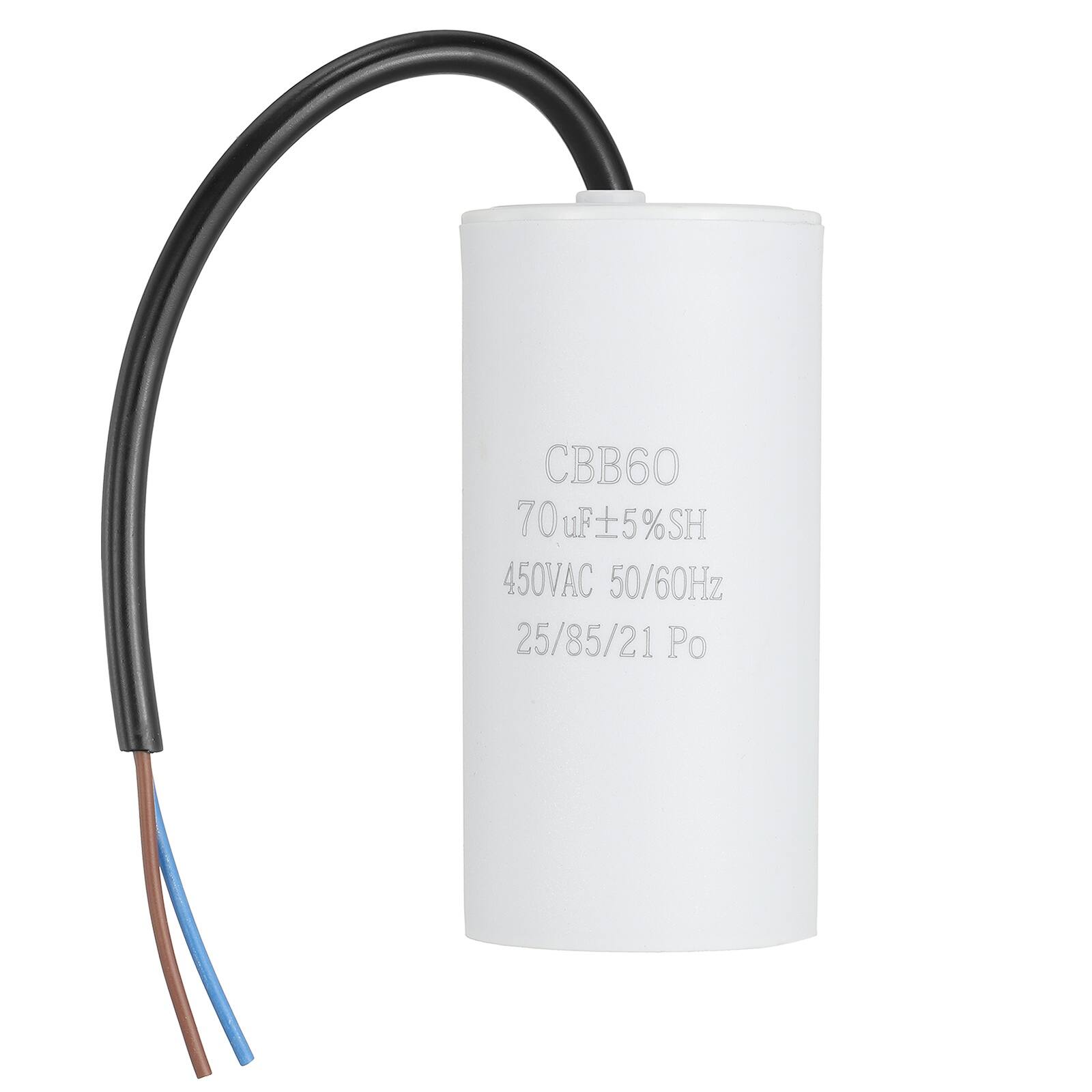 Unique Bargains - 70uF CBB60 Run Capacitor, AC 450V 2 Wires 50/60Hz Cylinder 102x50mm for Air Compressor, Water Pump - White price history on PriceWatchPro