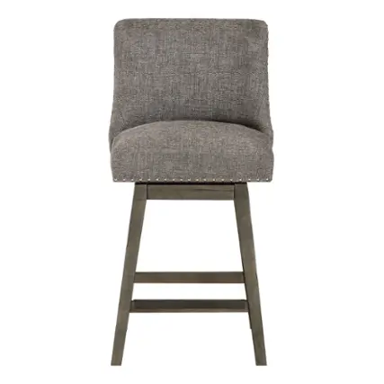 OSP Home Furnishings - Granville 26" Swivel Stool - Charcoal / Grey