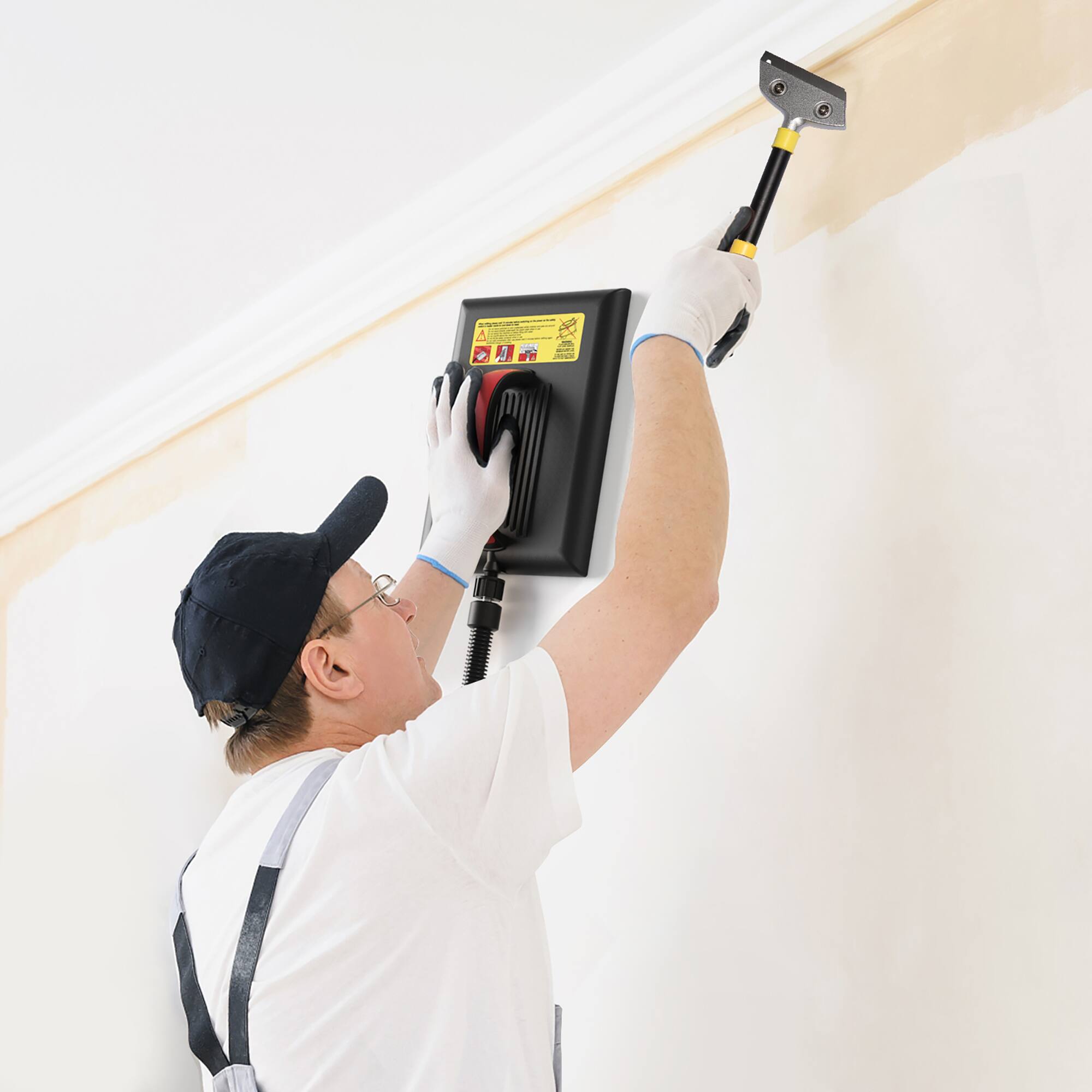 Alt View 1. Costway - Costway 1500W Wallpaper Steamer Chemical-free Wallpaper Removal w/ 1 Gallon Reservoir - Black,Red,White.