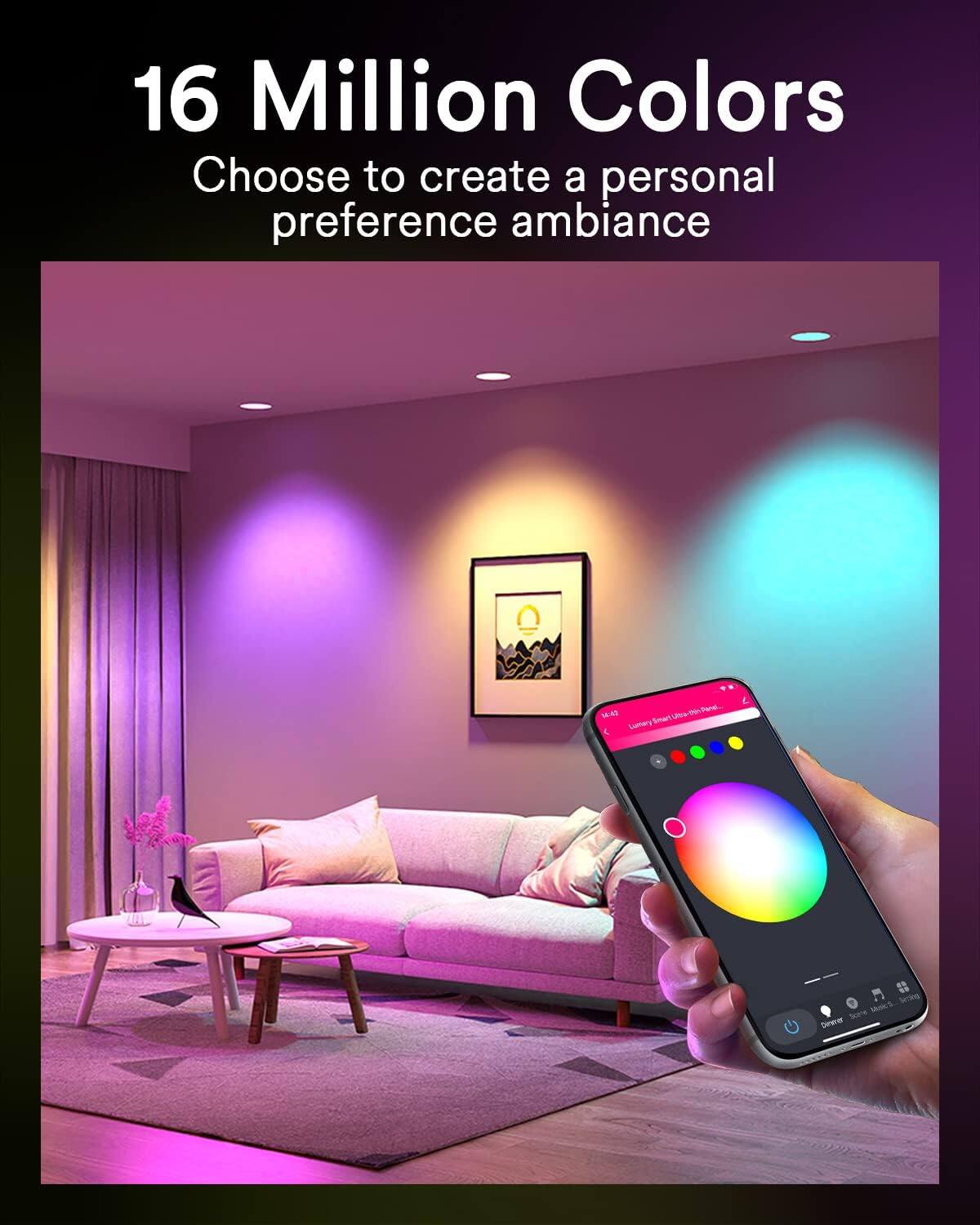 16 Million Colors  
Choose to create a personal preference ambiance