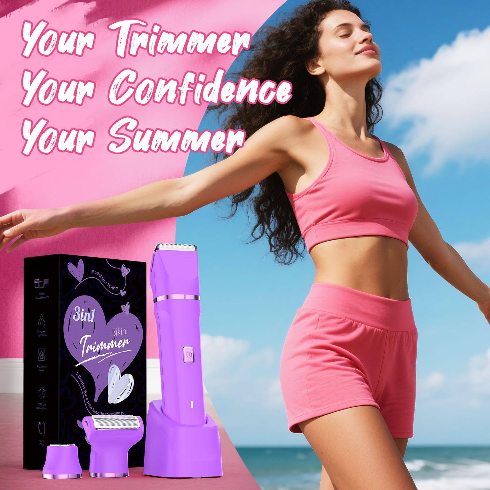 Your Trimmer Your Confidence Your Summer - 8% 8 goder NTCO1 Te 3in1 Bikini Trimmer