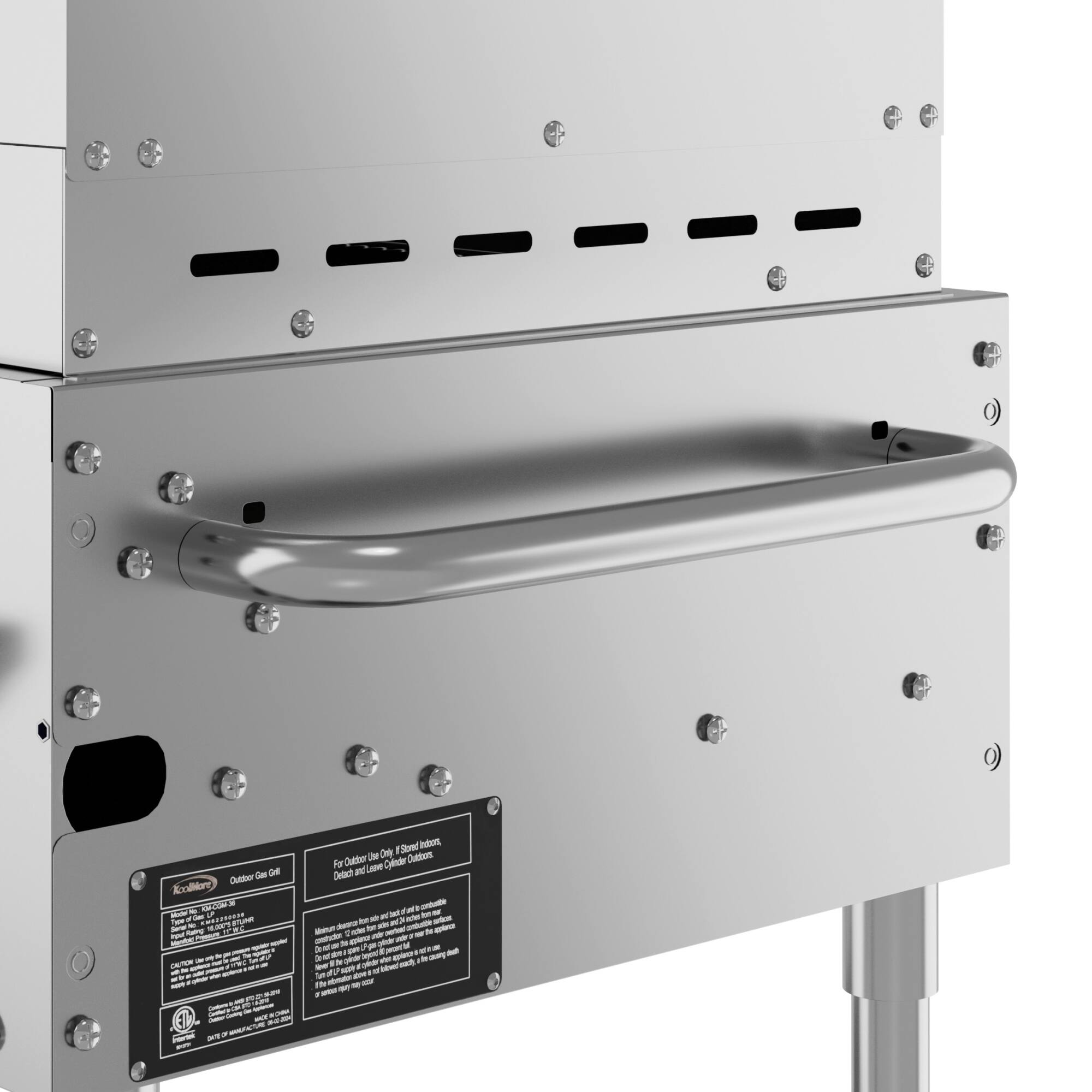 For Outdoor Use Only. Detach and Liner Doors.