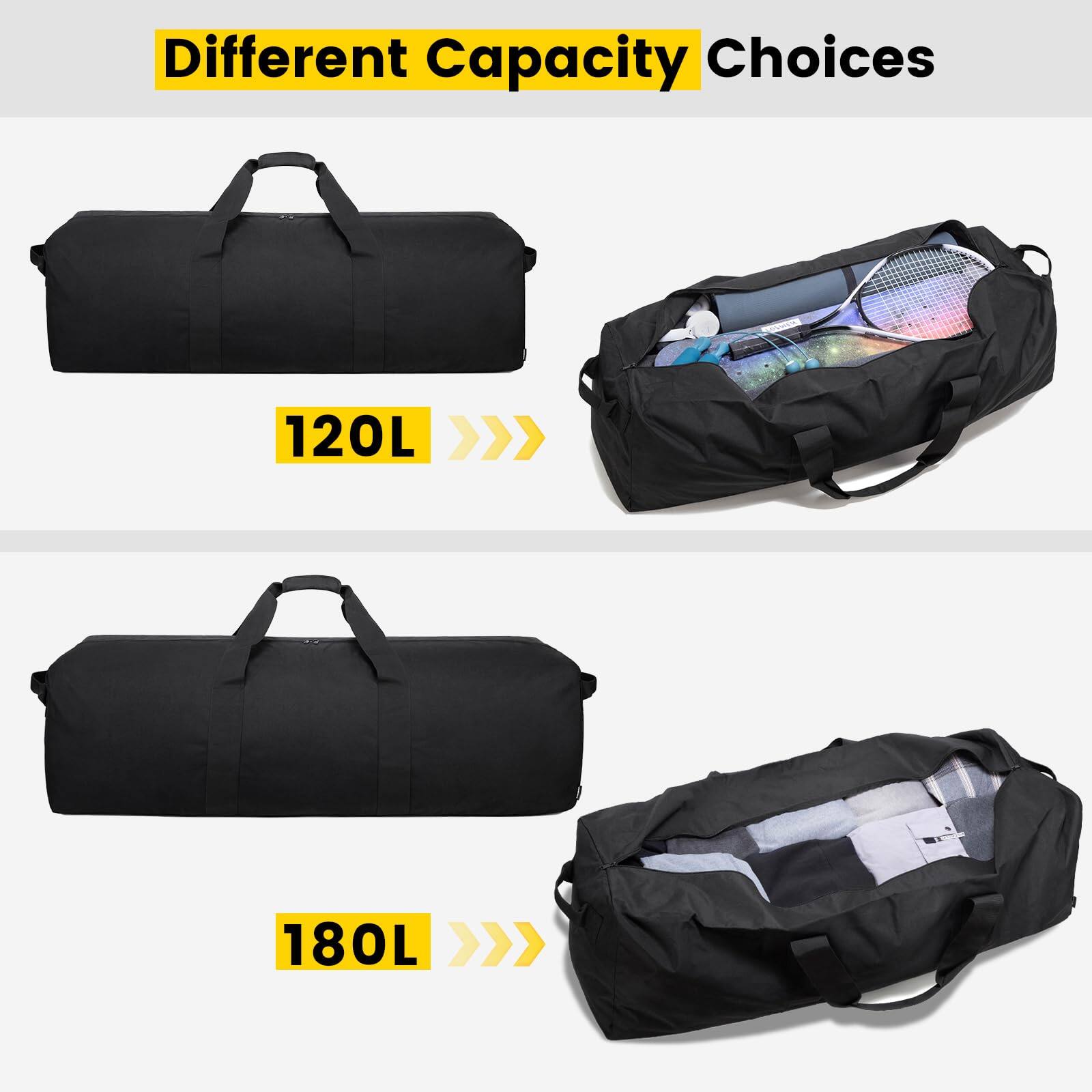Fabibe Duffle Bag for Travel 120L Extra Large Duffel Men Foldable ...