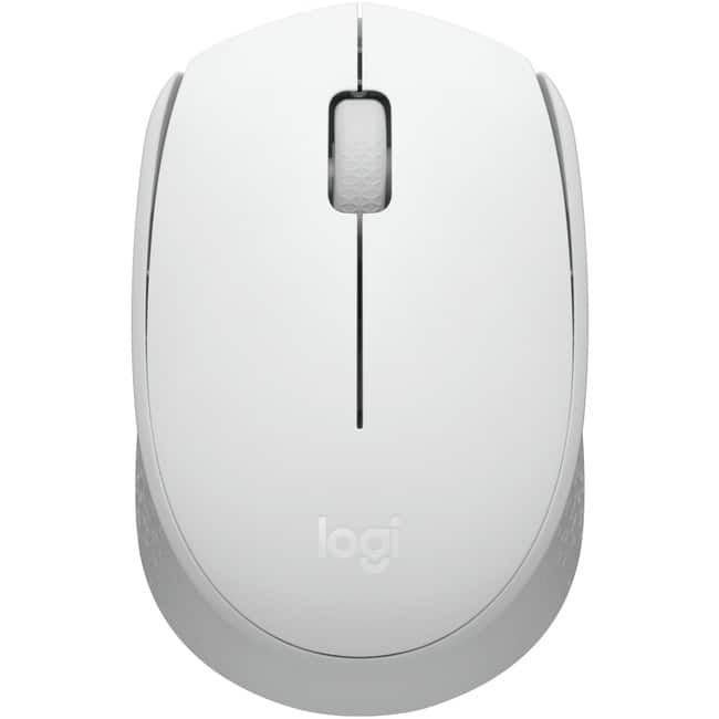 Logitech - M170 Mouse - Optical - Wireless - Radio Frequency - 2.40 GHz - USB - Symmetrical - Wireless - Off White