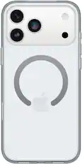 Front. OtterBox - Symmetry Series Hard Shell for iPhone 17 Pro Max - Clear.