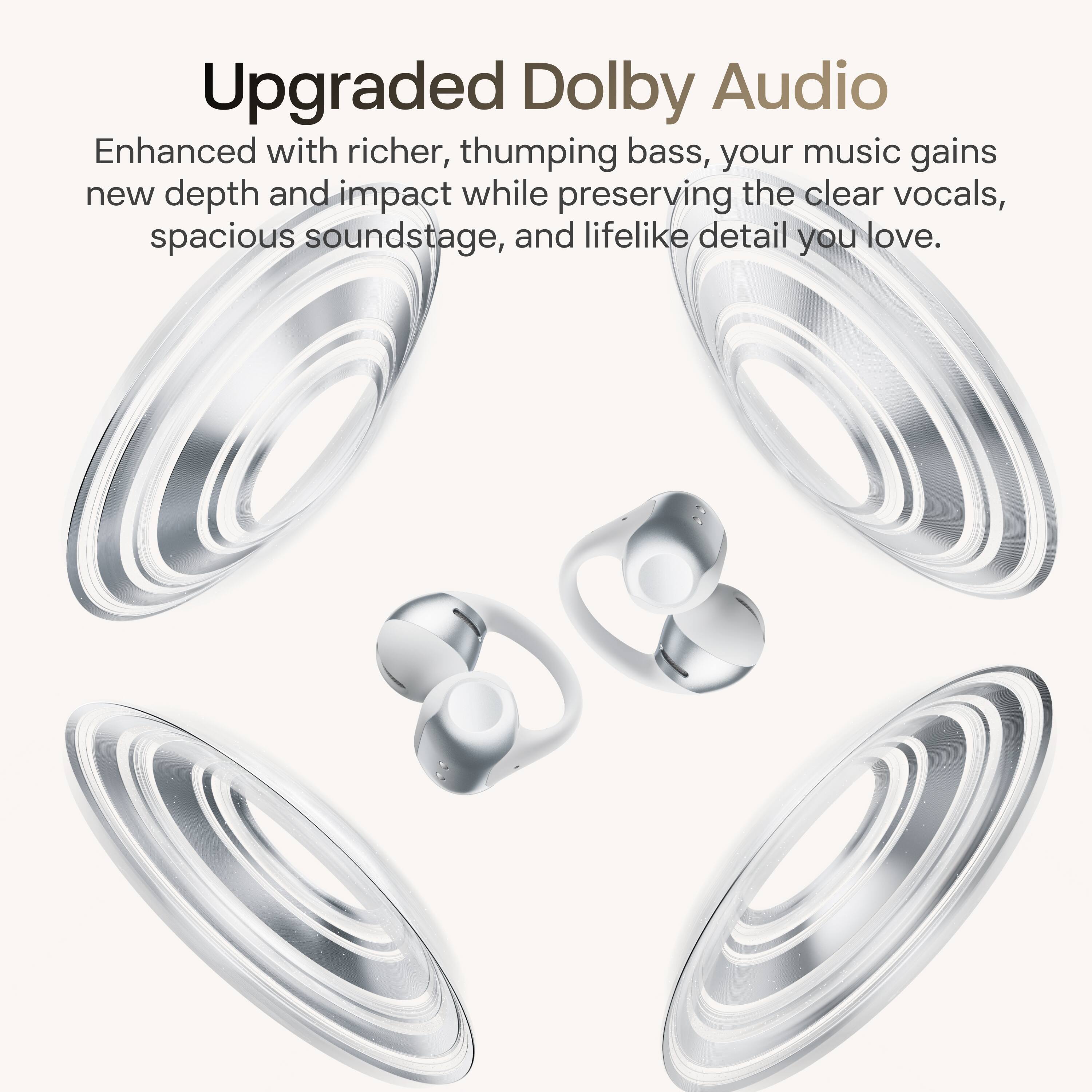 Upgraded Dolby Audio

Enhanced with richer, thumping bass, your music gains new depth and impact while preserving the clear vocals, spacious soundstage, and lifelike detail you love.