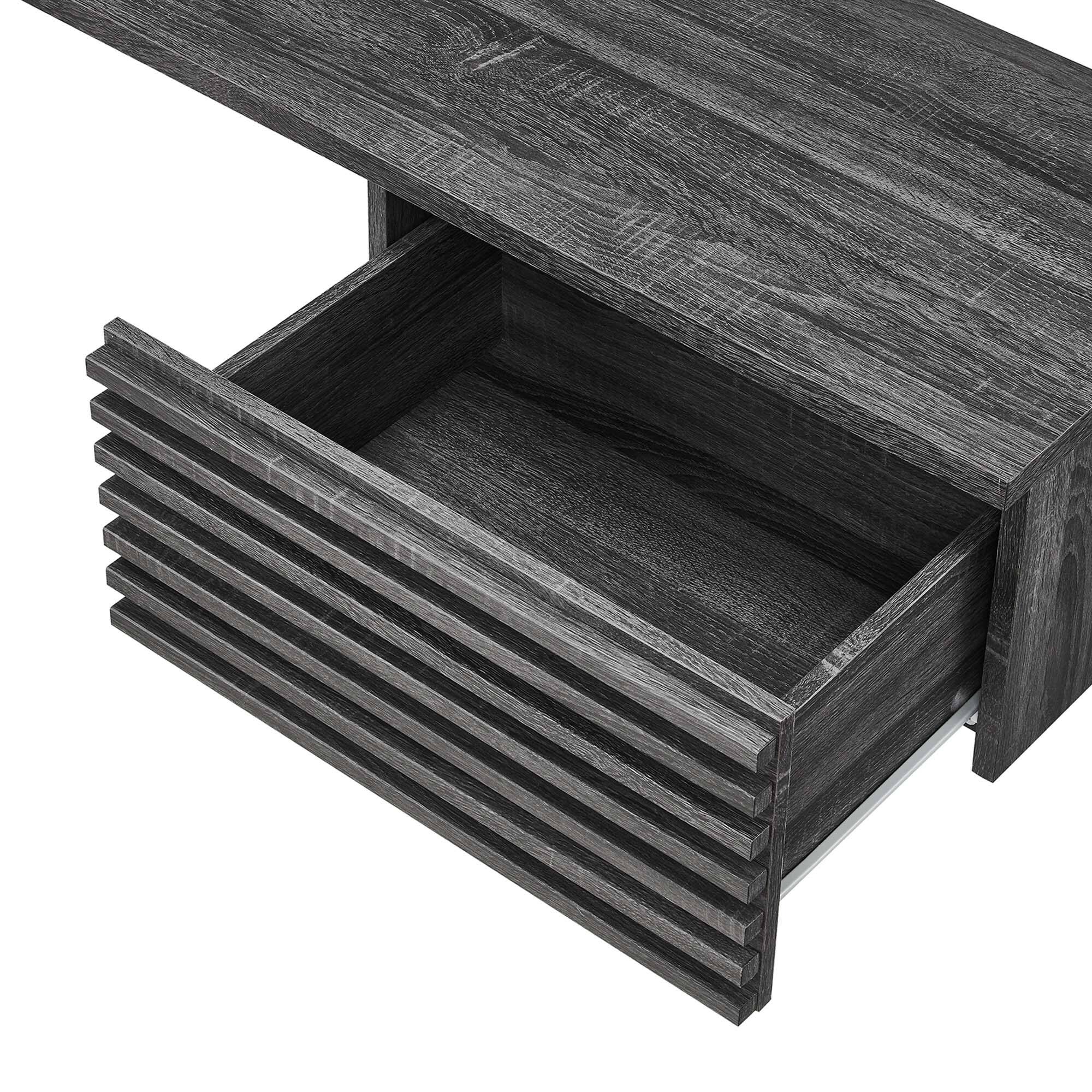 Alt View 5. Modway - Render Wall Mount Corner Office Desk by Modway - Charcoal.