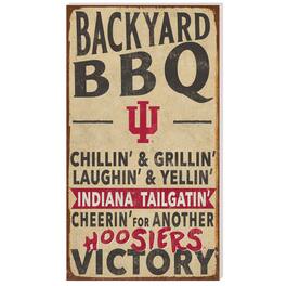 Jardine - Indiana Hoosiers 11'' x 20'' Indoor/Outdoor BBQ Sign - Tan