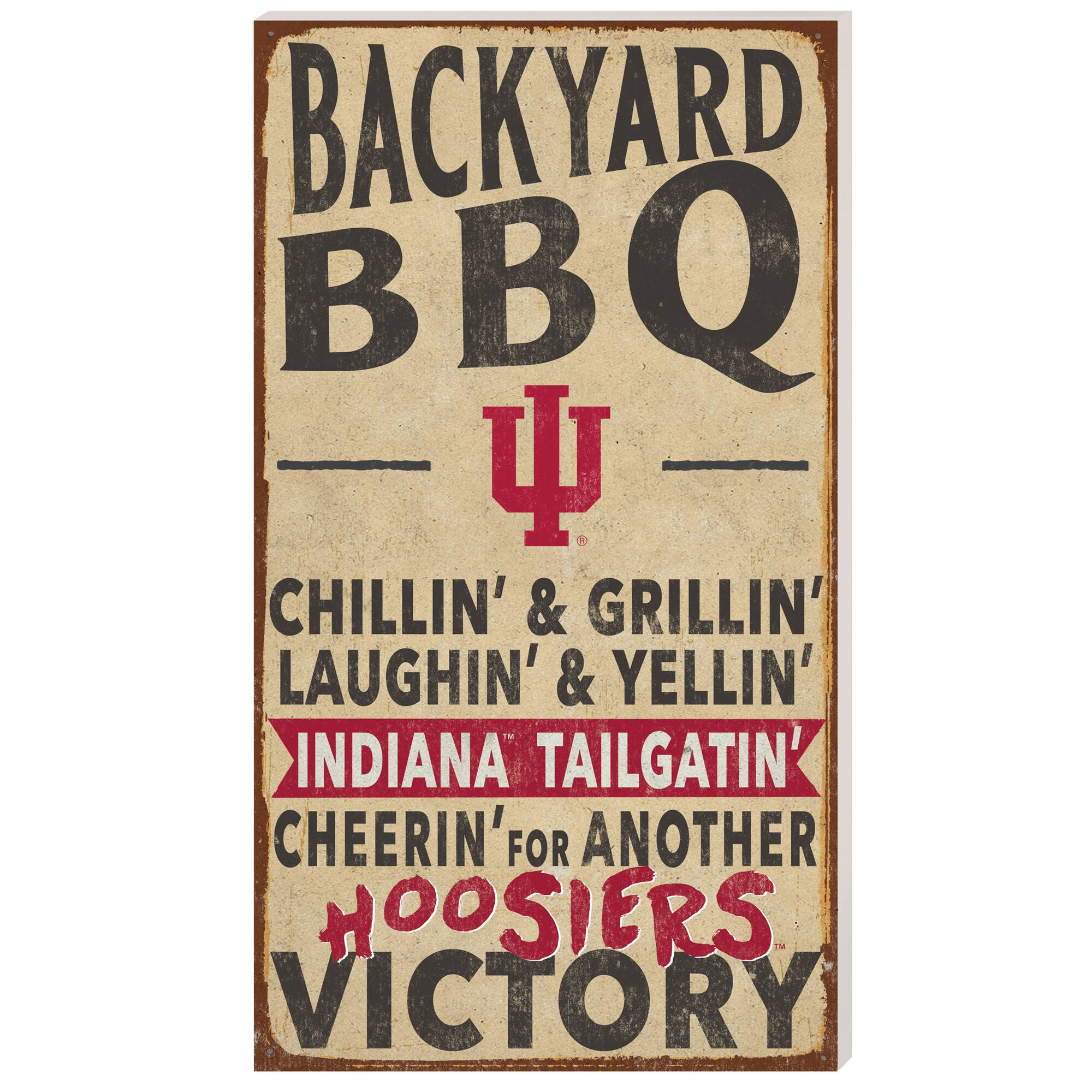 Indiana Hoosiers 11'' x 20'' Indoor/Outdoor BBQ Sign