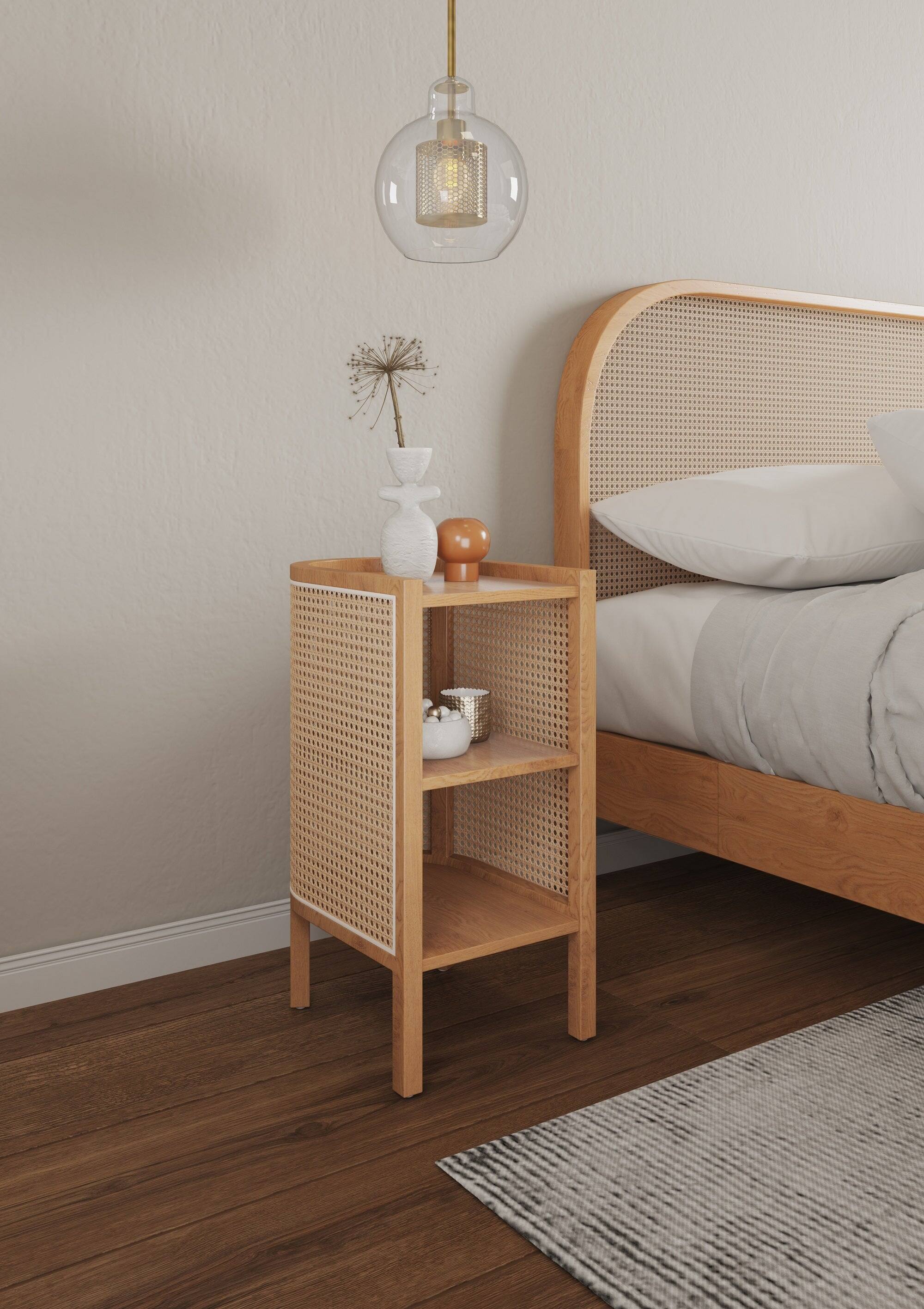 Angle. Manhattan Comfort - Versailles Industry Chic End Table - Natural.