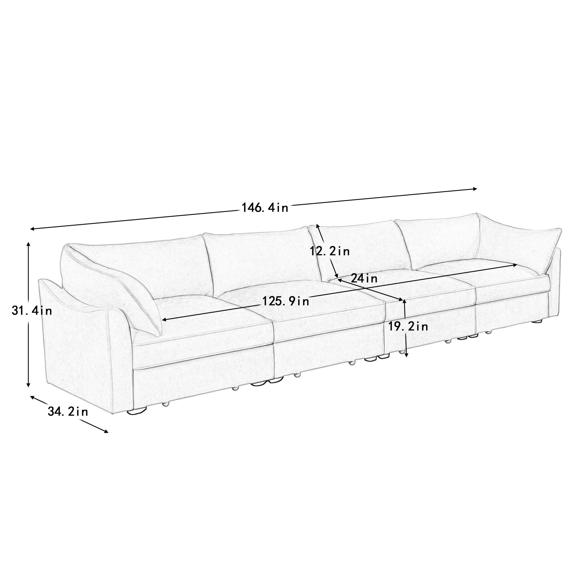 146.4 in  
12.2 in  
24 in  
31.4 in  
125.9 in  
19.2 in  
34.2 in