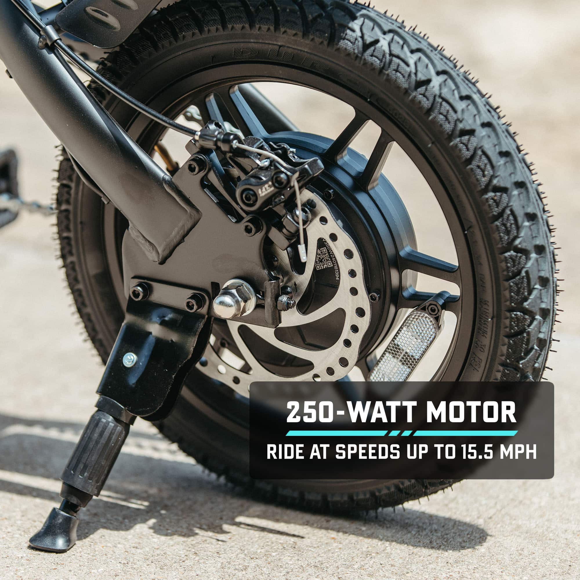 Alt View 1. GoTrax - Z4 SWIFT Foldable eBike w/ 25mi Max Operating Range and 15.5mph Max Speed - Black.