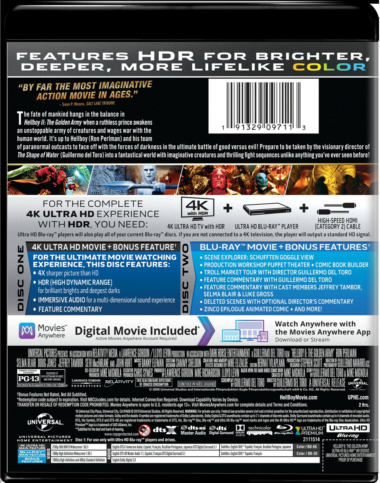Angle. Hellboy 2 - The Golden Army (4K Ultra HD) [UHD].