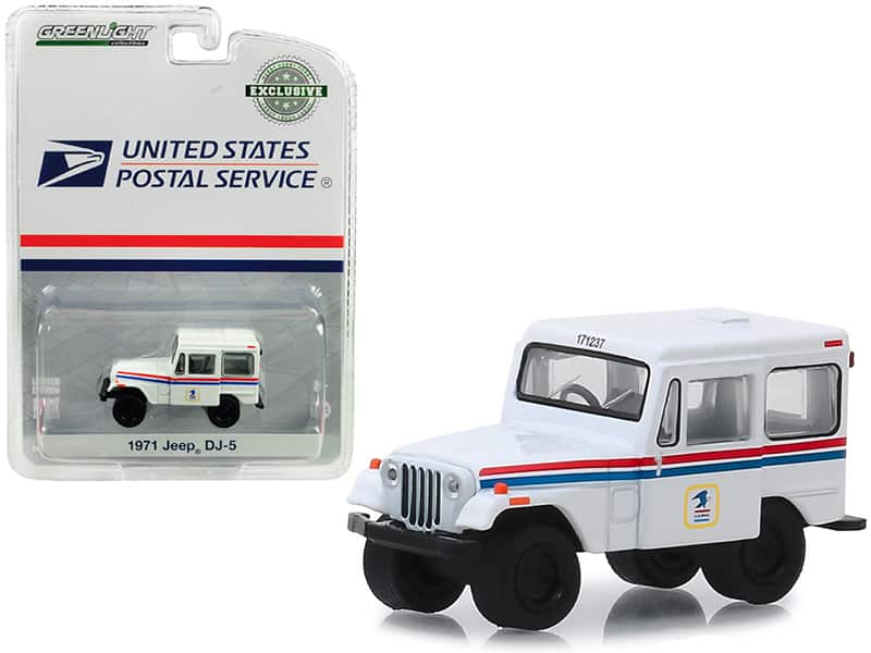 "1971 Jeep DJ-5 White ""United States Postal Service"" (USPS) ""Hobby Exclusive"" 1/64 Diecast Model Car by Greenlight" price history on PriceWatchPro