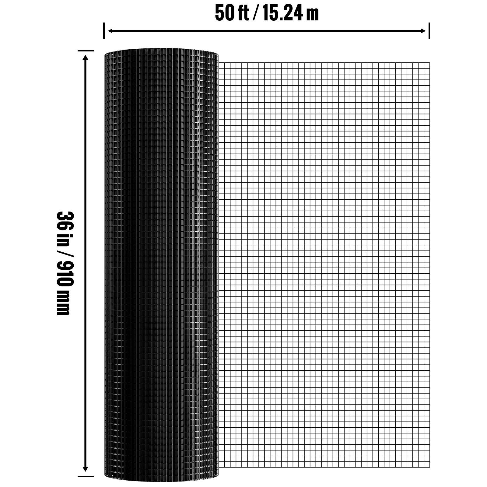 50 ft / 15.24 m  
36 in / 910 mm