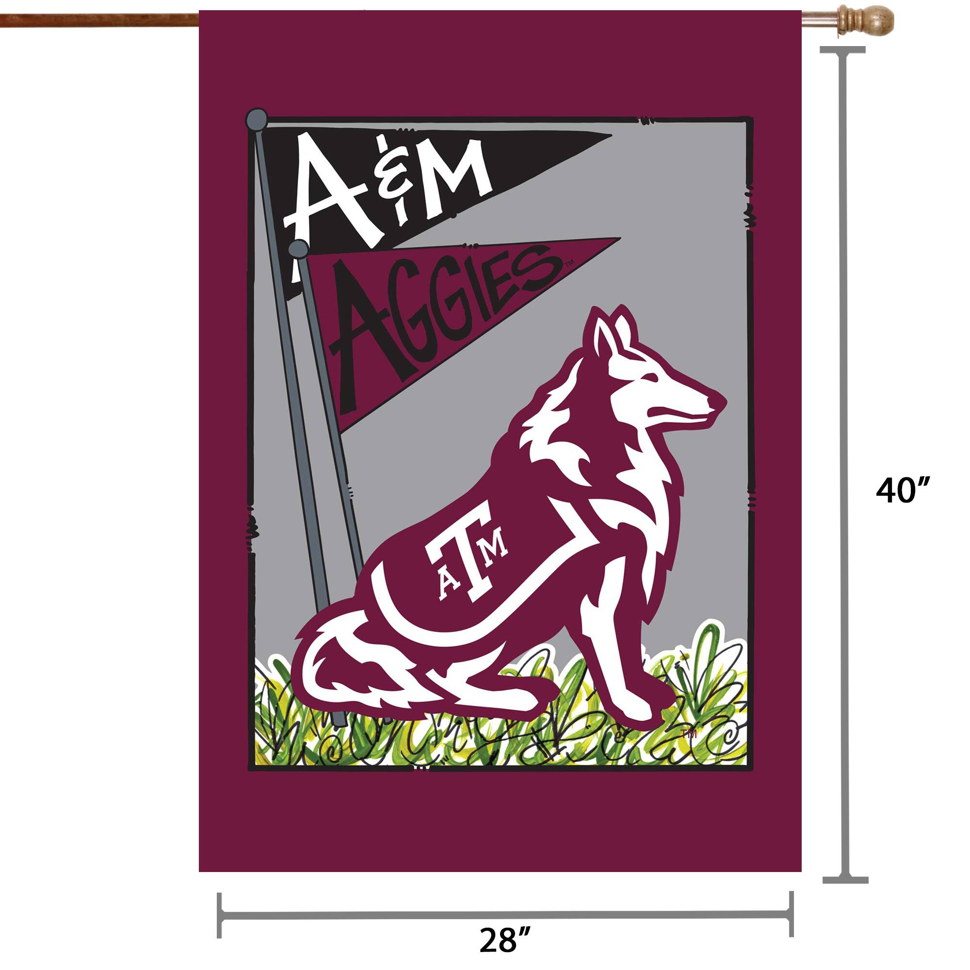 A&M  
AGGIES  
ATM  

40"  
28"