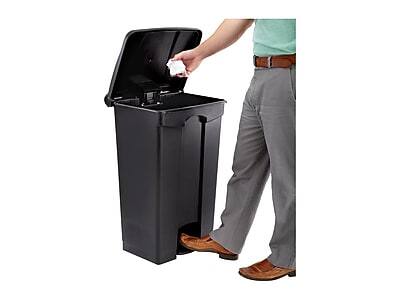 Alt View 2. Safco - Safco Indoor Step Trash Can, Black Plastic, 23 Gal. (9923BL) - Black.