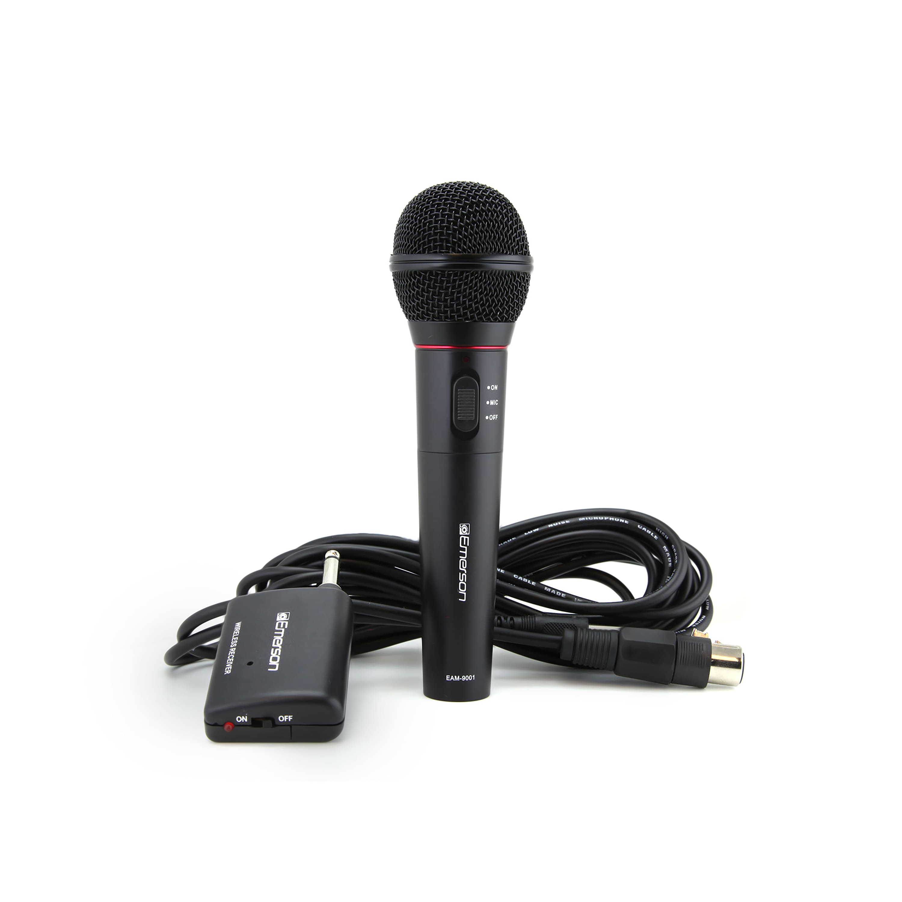 Emerson - Wireless Microphone System with Handheld Mic (EAM-9001) - Black