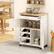 Alt View 6. Homcom - Kitchen Cart, Kitchen Island with Storage Drawer, 9-bottle Wine Rack, Door Cabinets - White.