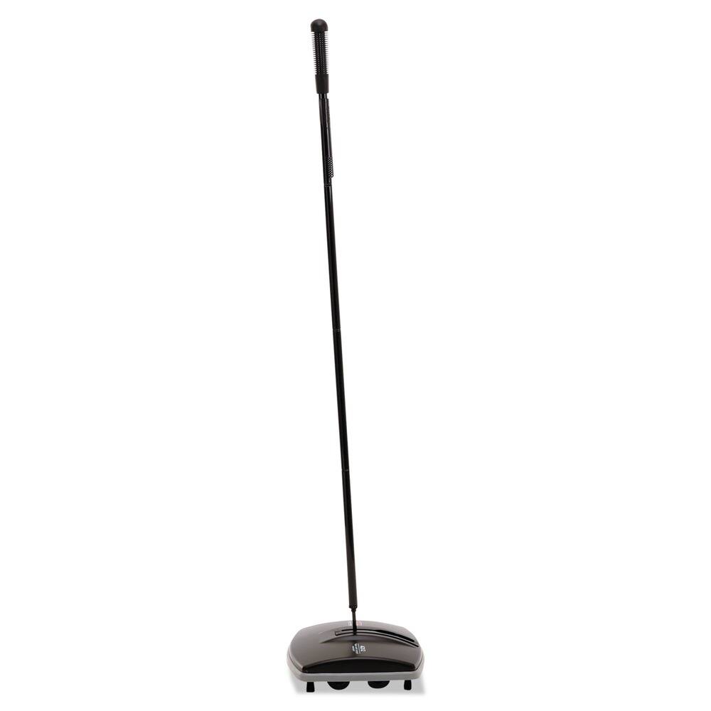 Left. RubberMaid - Rubbermaid Commercial FG421288BLA 44 in. Handle Floor and Carpet Sweeper - Black/Gray - Black/Gray.