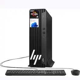 HP - "Desktop PC Elite SFF G9| 6-core 5GHz Ryzen-5 Processor| 24GB DDR5 RAM, 1TB SSD| WiFi| Bluetooth| HDMI, USB| Windows 11" - Black