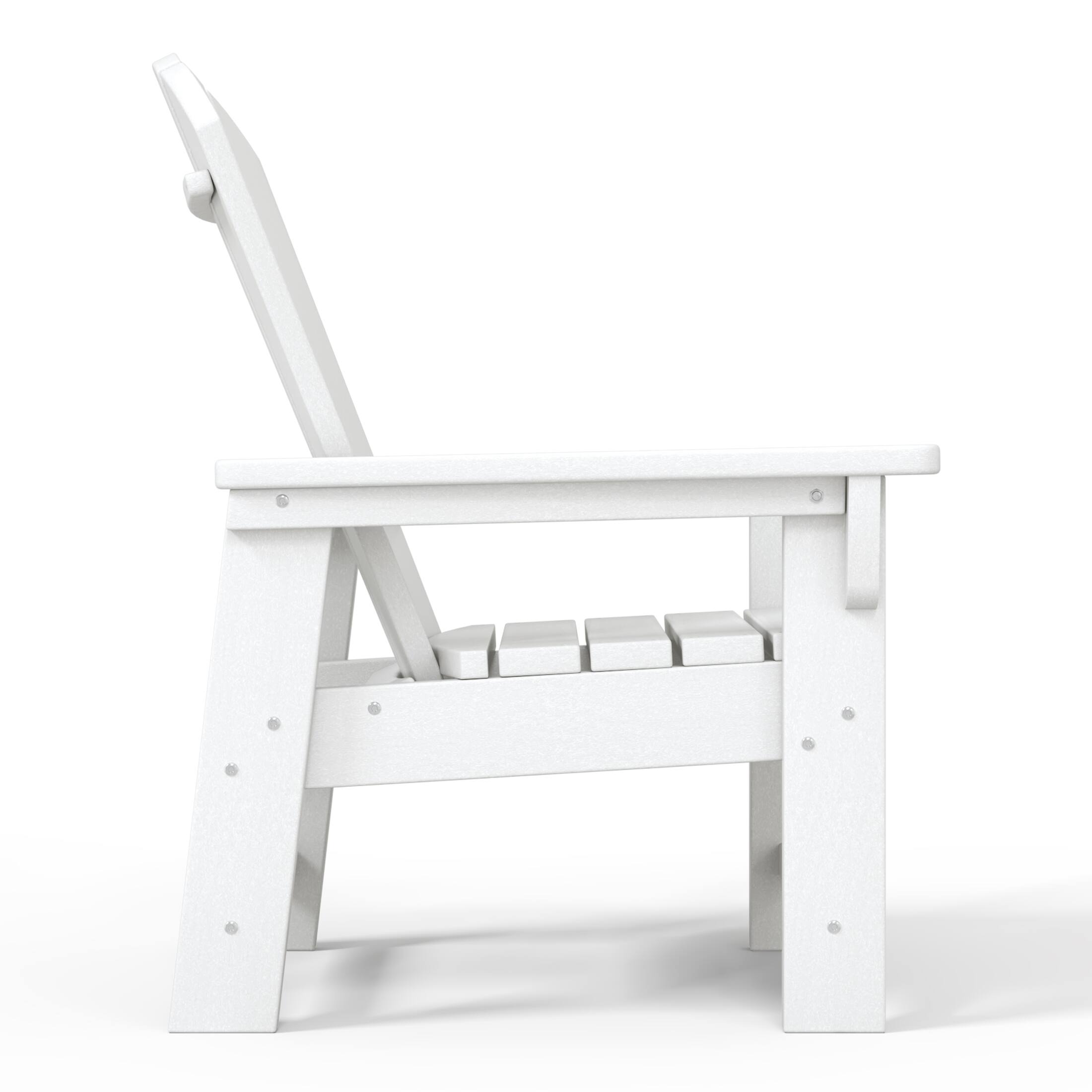 Alt View 1. WestinTrends - WestinTrends Malibu Kids 3-Piece Outdoor HDPE Adirondack Chairs With Square Side Table Set - White.