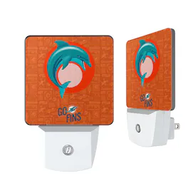 Keyscaper - Miami Dolphins 2024 Illustrated Limited Edition Nightlight Two-Pack - Multicolor