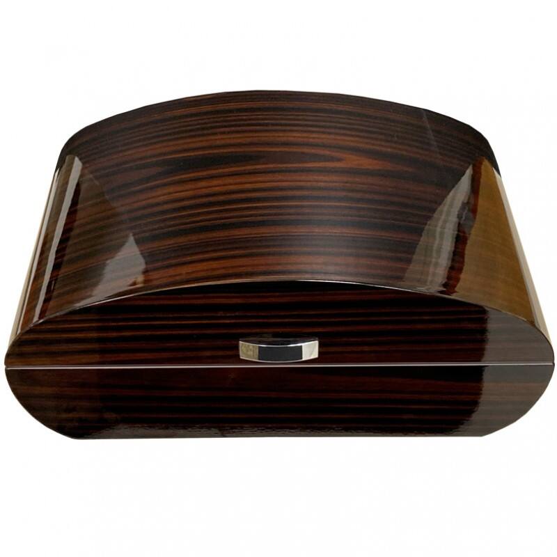Alt View 1. Prestige - Winston Cigar Humidor - Ebony Wood Finish.