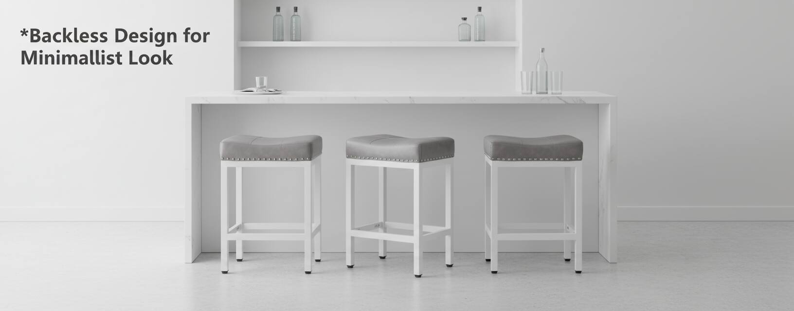 *Backless Design for Minimalist Look