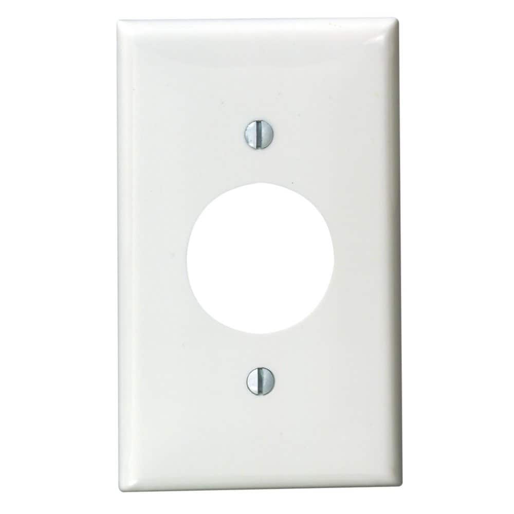Leviton - 1 gang Nylon Outlet Wall Plate 1 pk - White