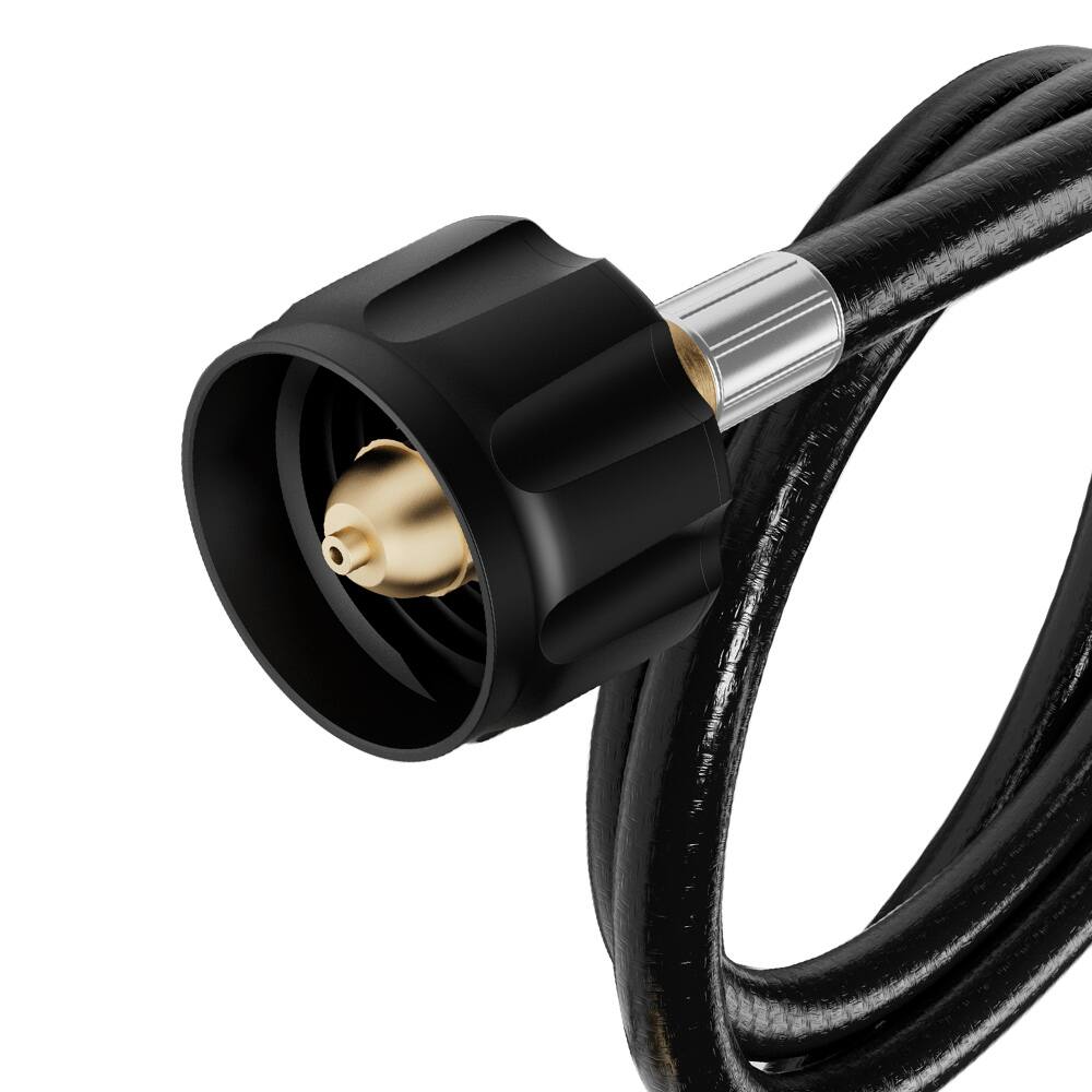 Left. Empava - 5FT Propane Hose Adapter – CSA-Certified, Universal 1lb to 20lb Tank Connector for Grills, Camp Stoves & Heaters - Black.