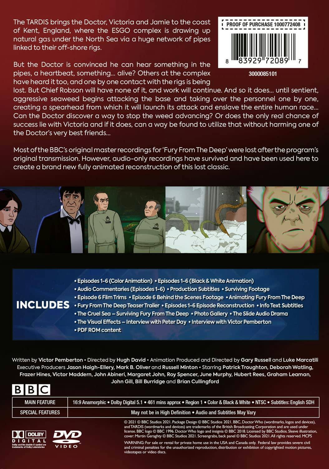 Back. Doctor Who: Fury from the Deep (Box Set) [DVD].