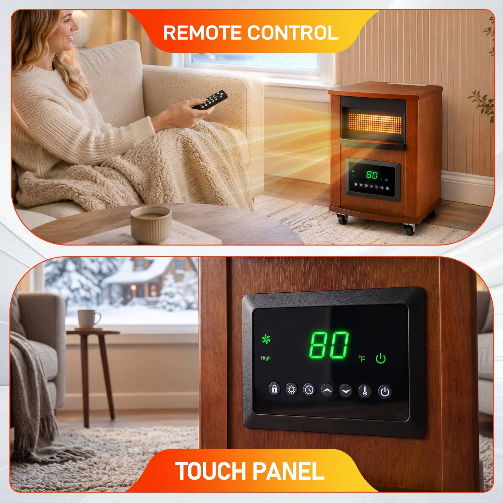 REMOTE CONTROL

DISTIT
High
80 F

TOUCH PANEL