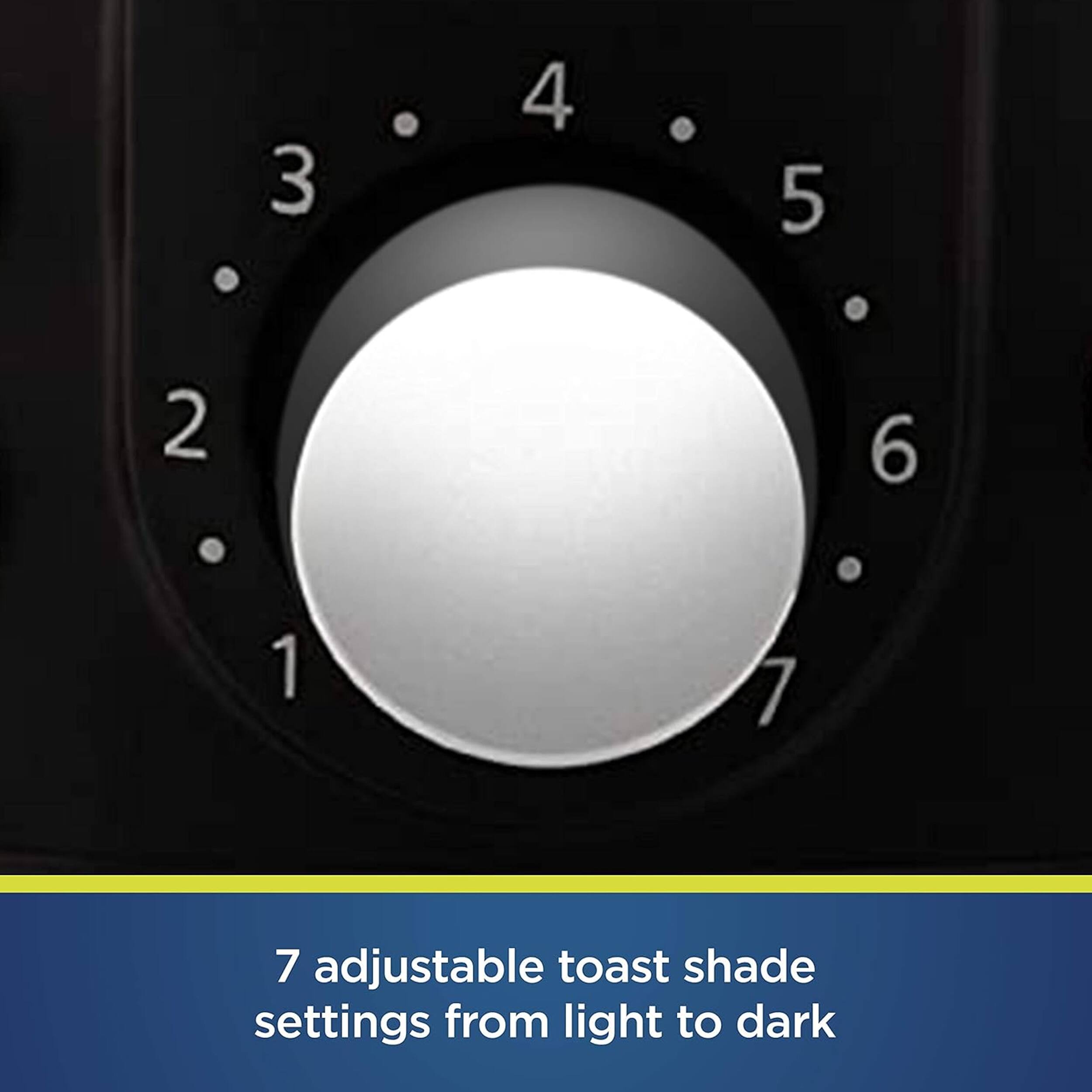 7 adjustable toast shade settings from light to dark 3 4 5 2 6 1 7