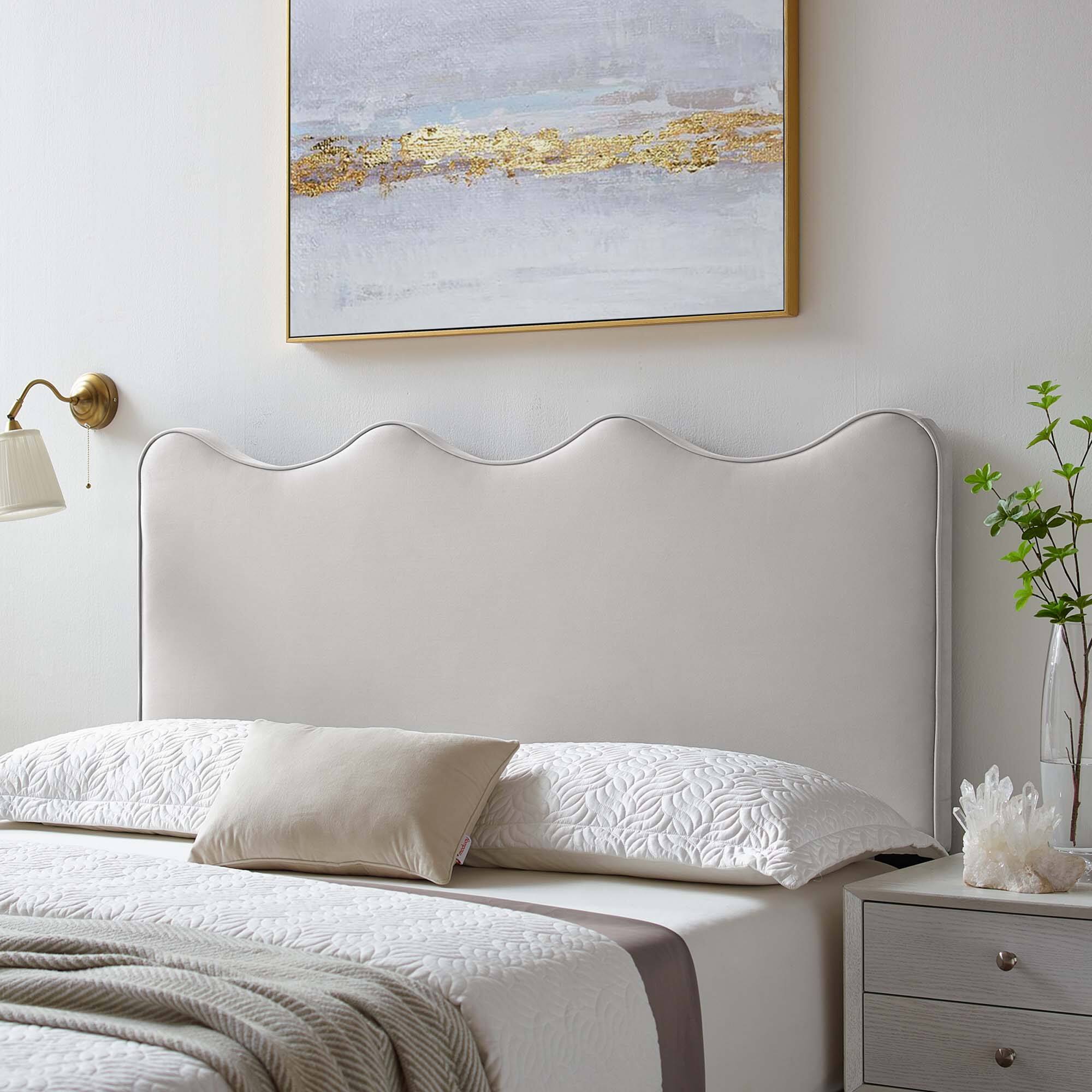 Alt View 5. Modway - Athena Performance Velvet Twin Headboard by Modway - Gray.