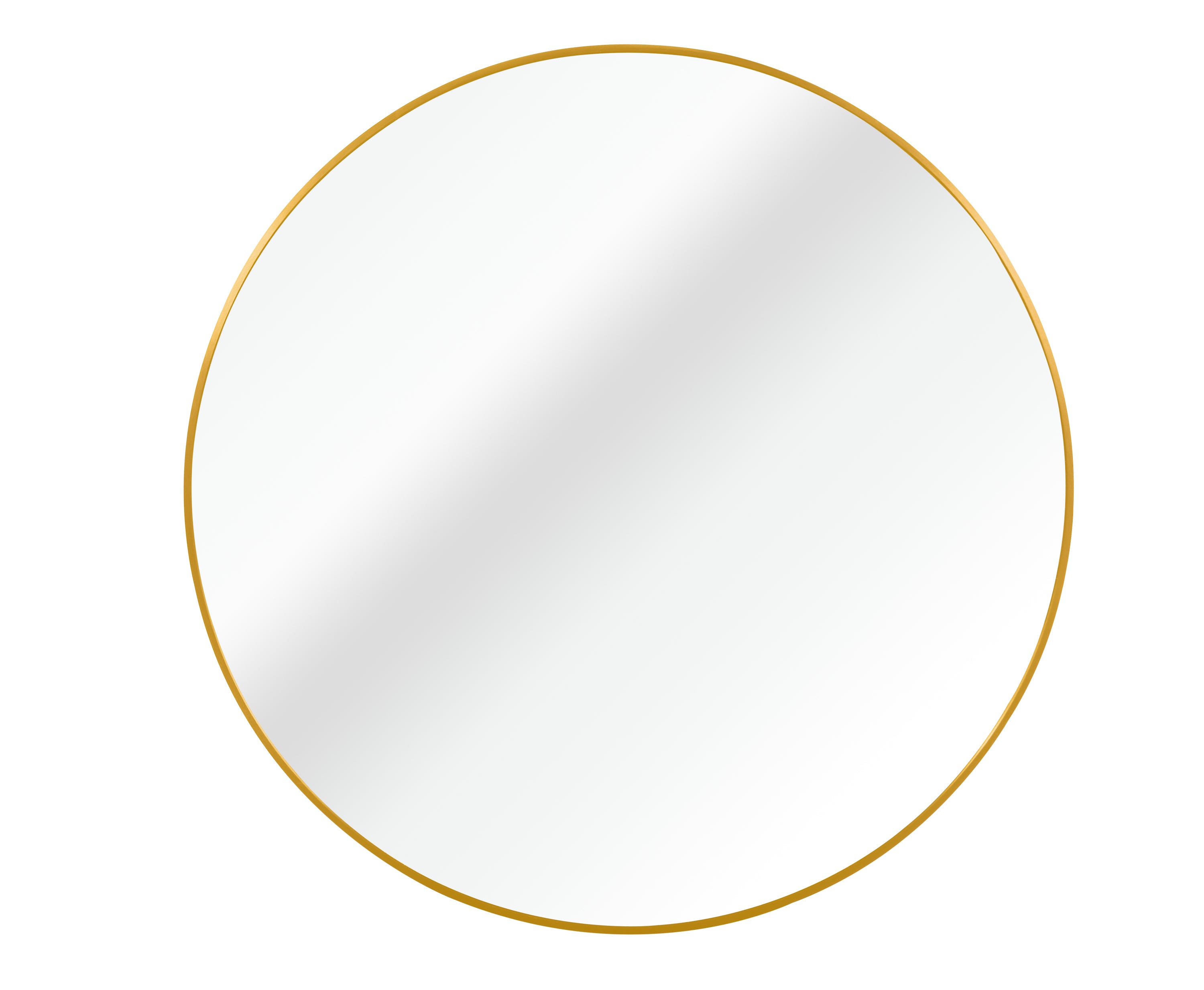 Front. BreeBe - Gold 20 Inch Metal Round Bathroom Mirror - Gold.