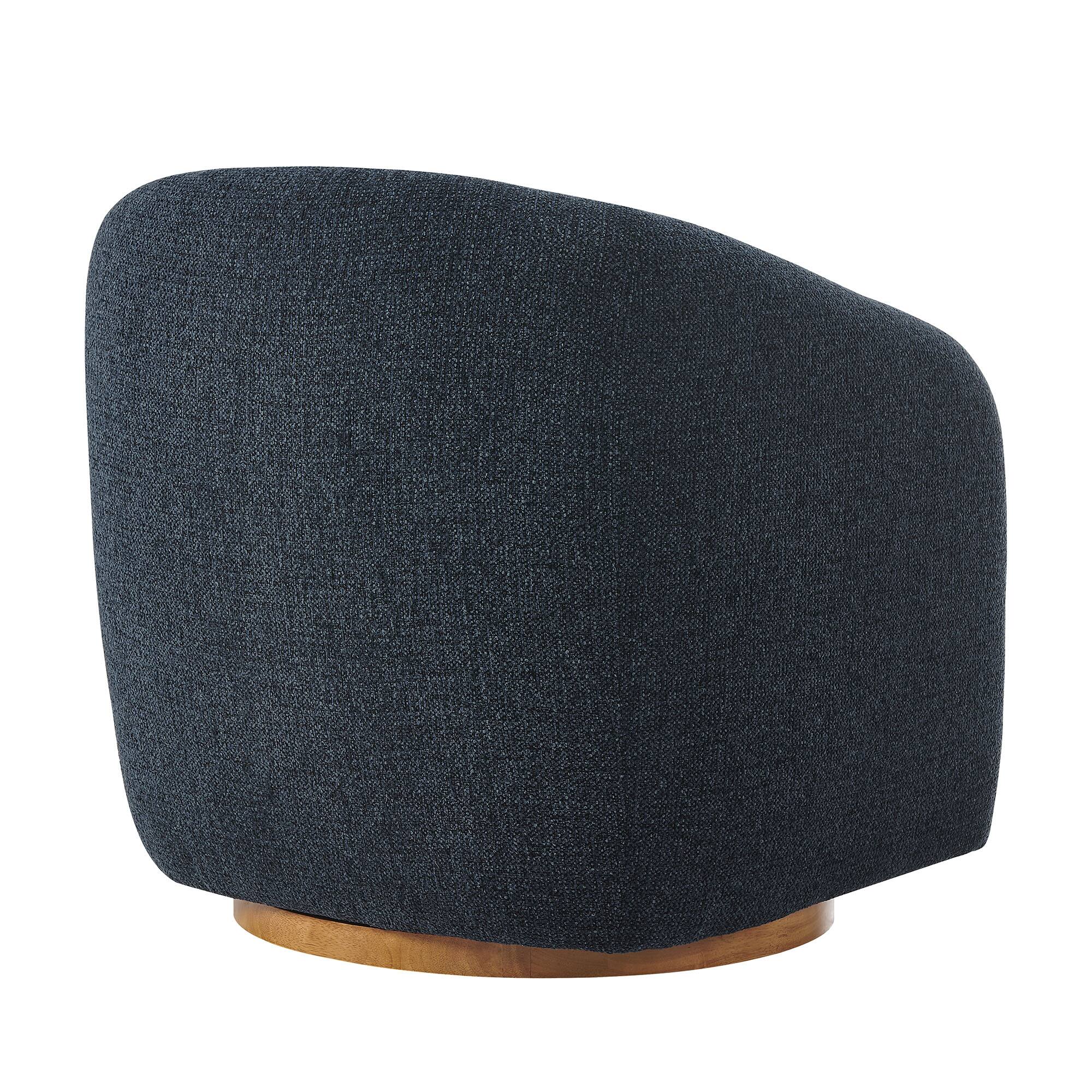 Alt View 2. Modway - Holland Swivel Chenille Fabric Armchair by Modway - Blue.
