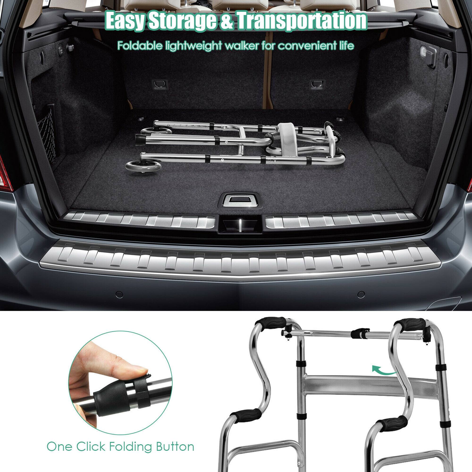 Easy Storage & Transportation  
Foldable lightweight walker for convenient life  

One Click Folding Button