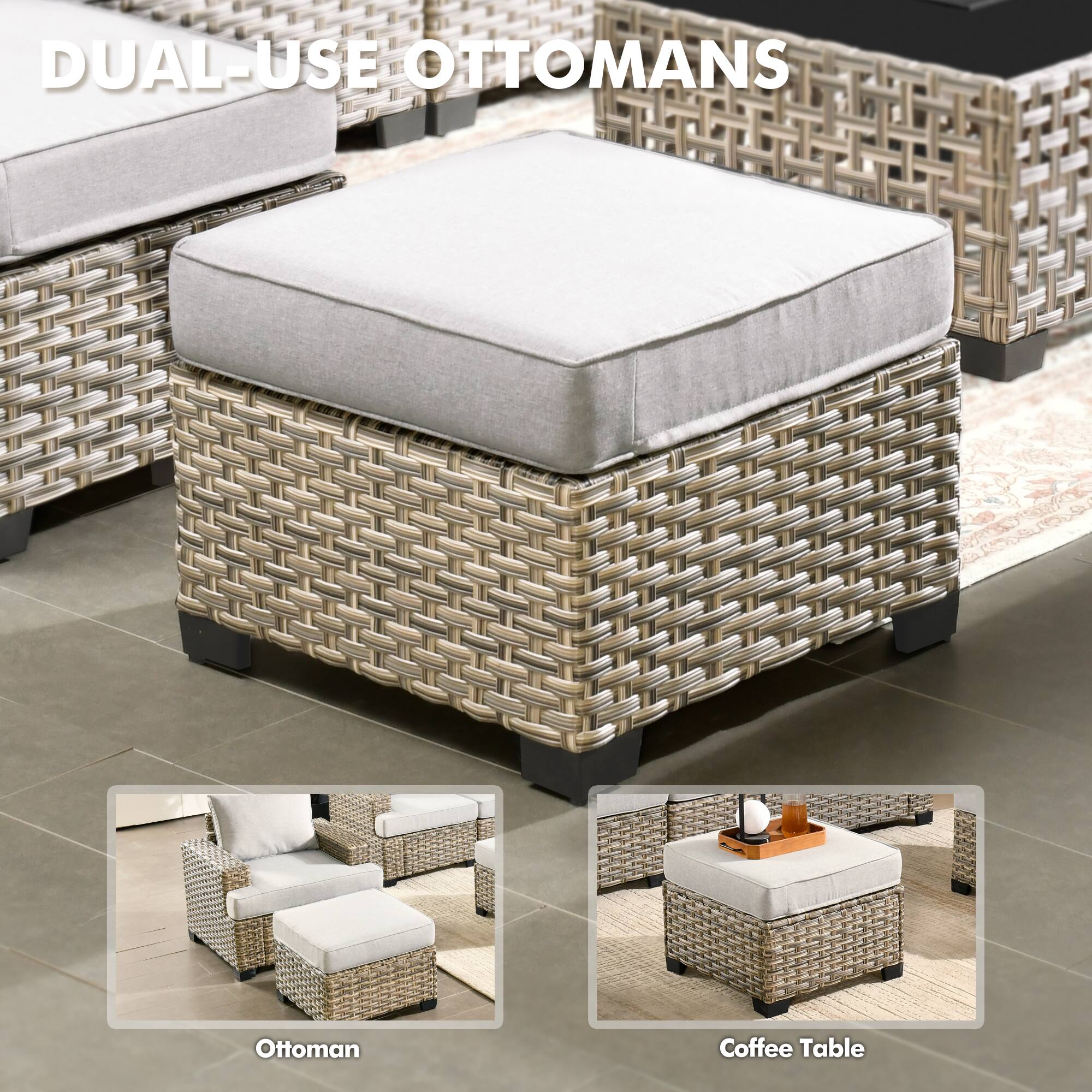 DUAL-USE OTTOMANS

Ottoman

Coffee Table