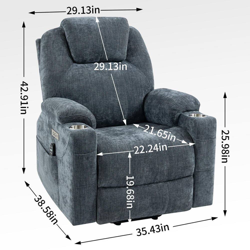 Sure, here are the corrected dimensions grouped by their respective measurements:

- Width: 42.91in
- Height: 29.13in
- Depth: 38.58in
- Seat Height: 19.68in
- Seat Depth: 21.65in
- Armrest Height: 22.24in
- Armrest Width: 25.98in
- Overall Height: 25.98in
- Overall Depth: 35.43in
