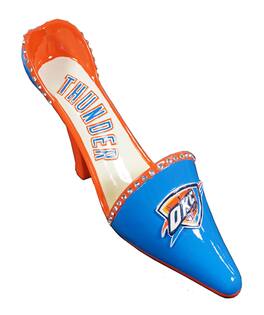 Evergreen Decor - Oklahoma City OKC Thunder Basketball Wine Shoe Bottle Holder - Multi