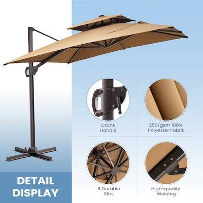 Crank Handle  
250 gsm 100% Polyester Fabric  
DETAIL DISPLAY  
8 Durable Ribs  
High-quality Welding