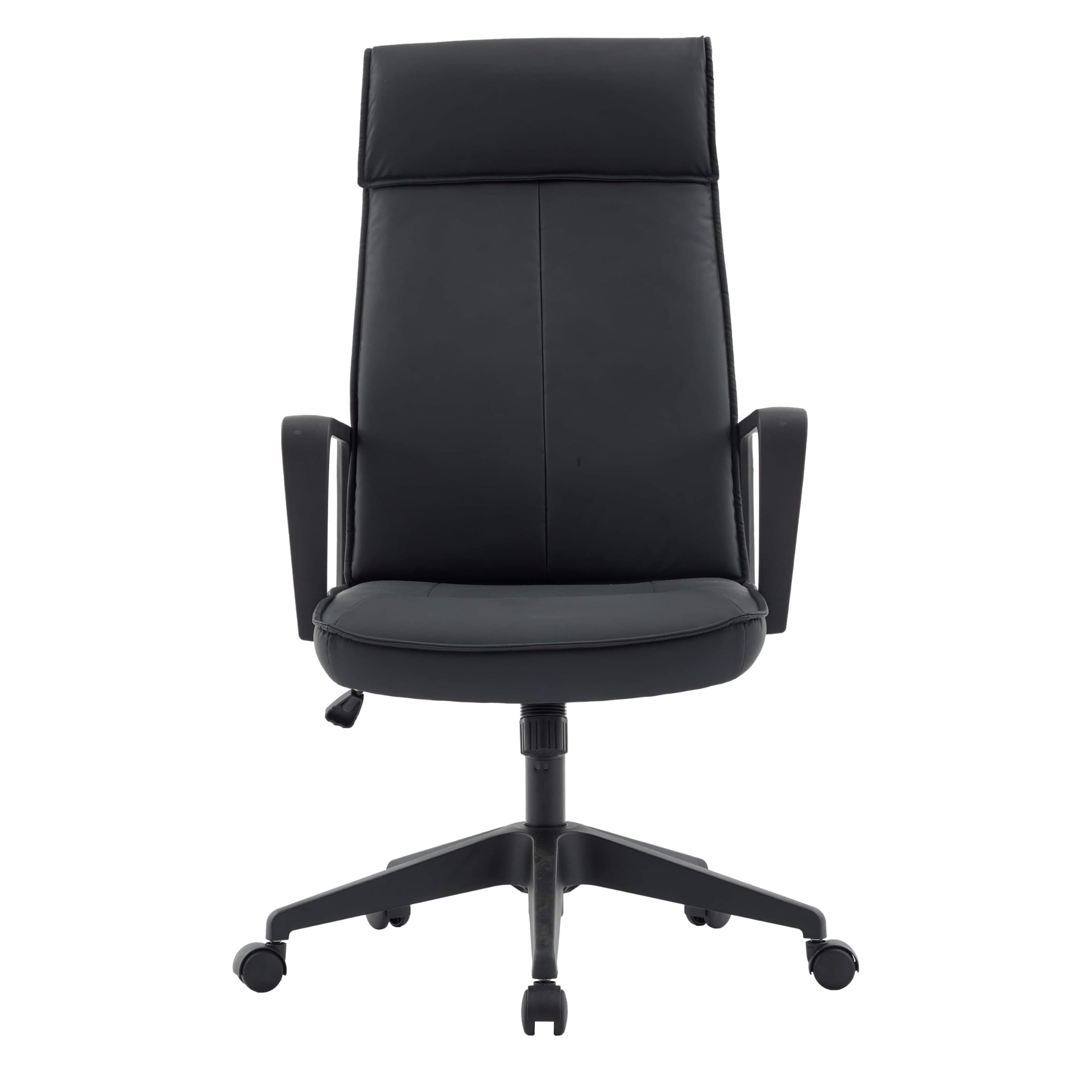 Alt View 3. LeisureMod - Aiaria Ergonomic Office Chair High-Back Adjustable Height with Swivel & Tilt, Double Wheel Casters - Black.