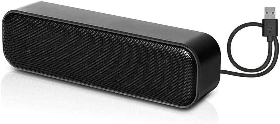 Stamp n Camp - USB Mini Speaker Computer Powered Stereo Multimedia for Notebook Laptop PC(Black) - H008