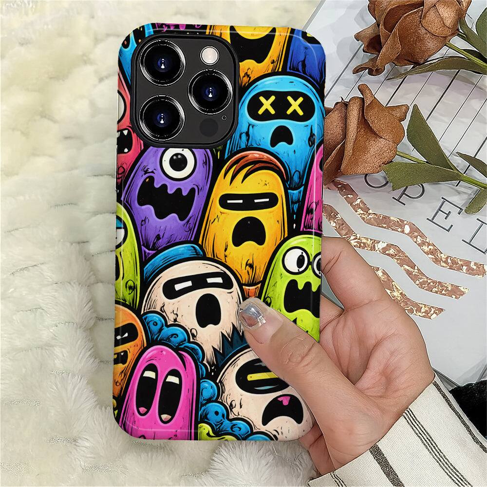Alt View 3. BUBM - Smartphone Case for iPhone - 2-Layer Durable Smartphone Protection Case - Ghost Party - Ghost Party for iPhone 14 Pro Max.