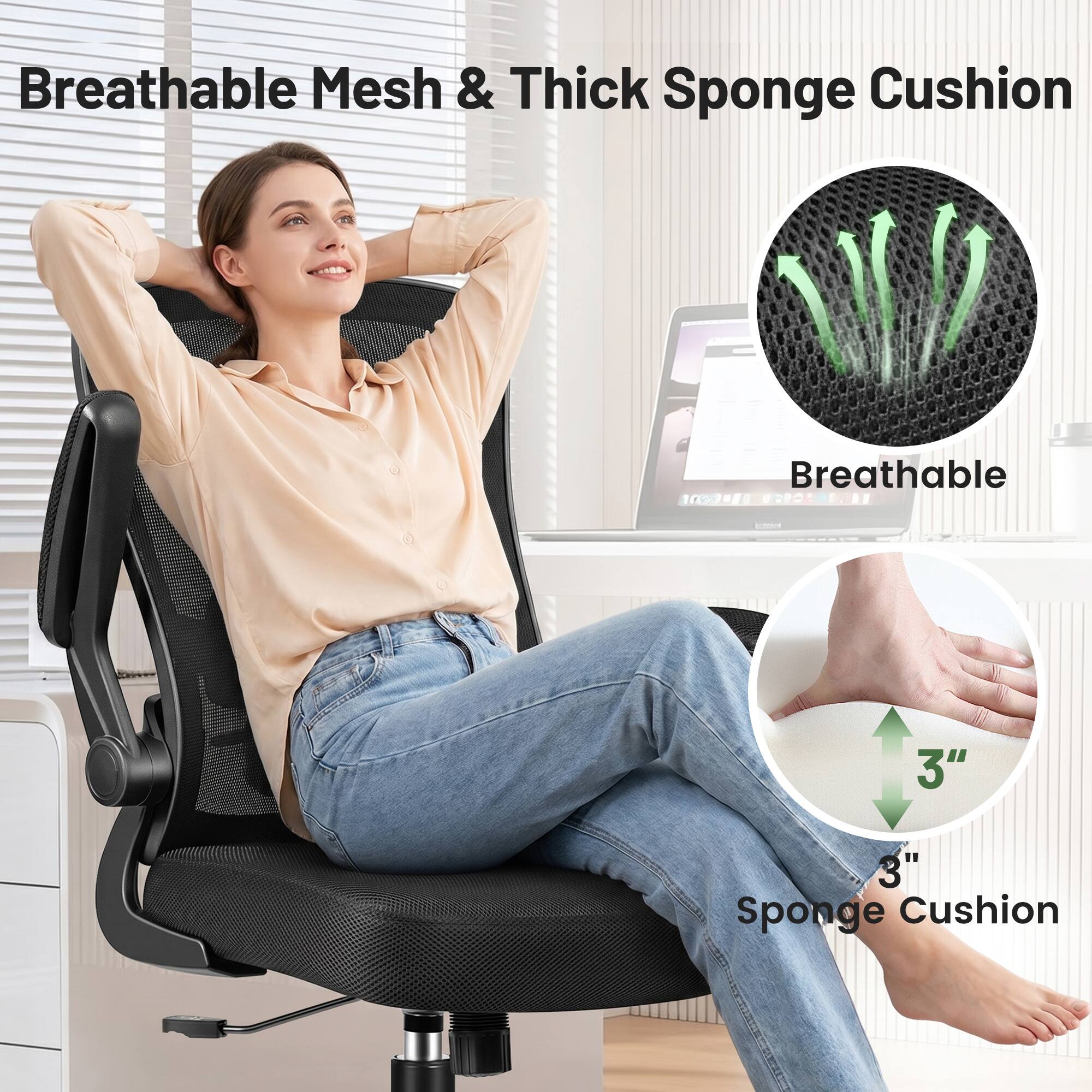 Breathable Mesh & Thick Sponge Cushion

Breathable

3" Sponge Cushion