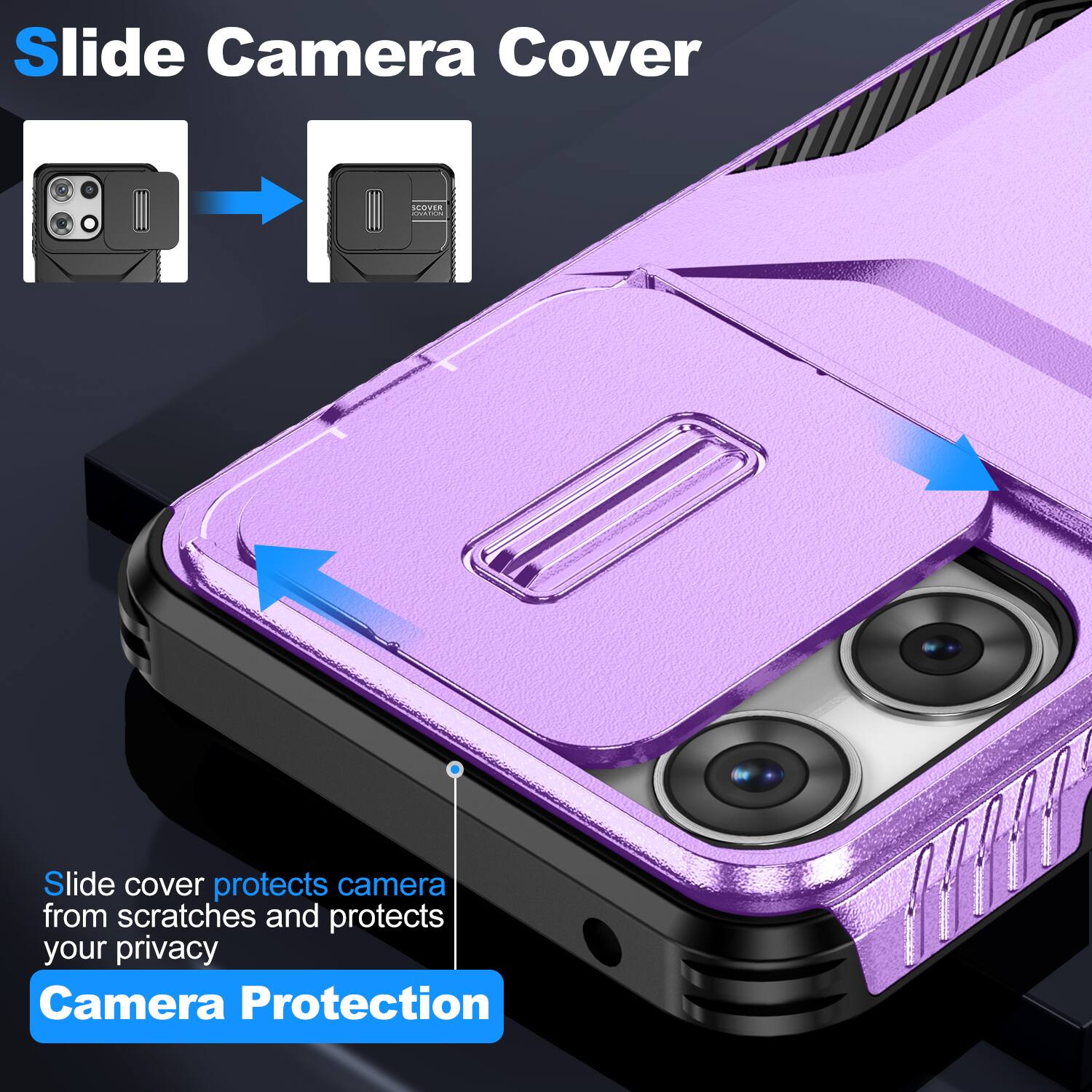Slide Camera Cover

SCOVER ELEVATION

Slide cover protects camera from scratches and protects your privacy

Camera Protection