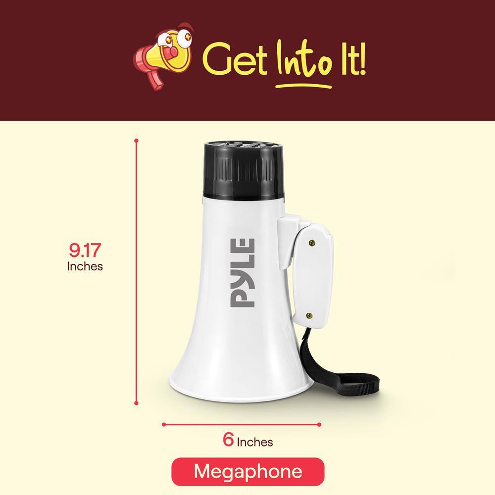Get Into It! 9.17 Inches PYLE 6 Inches Megaphone