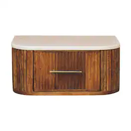 Artisan Furniture - Solid Wood Beaumont Wall-Mounted Bedside - Brown