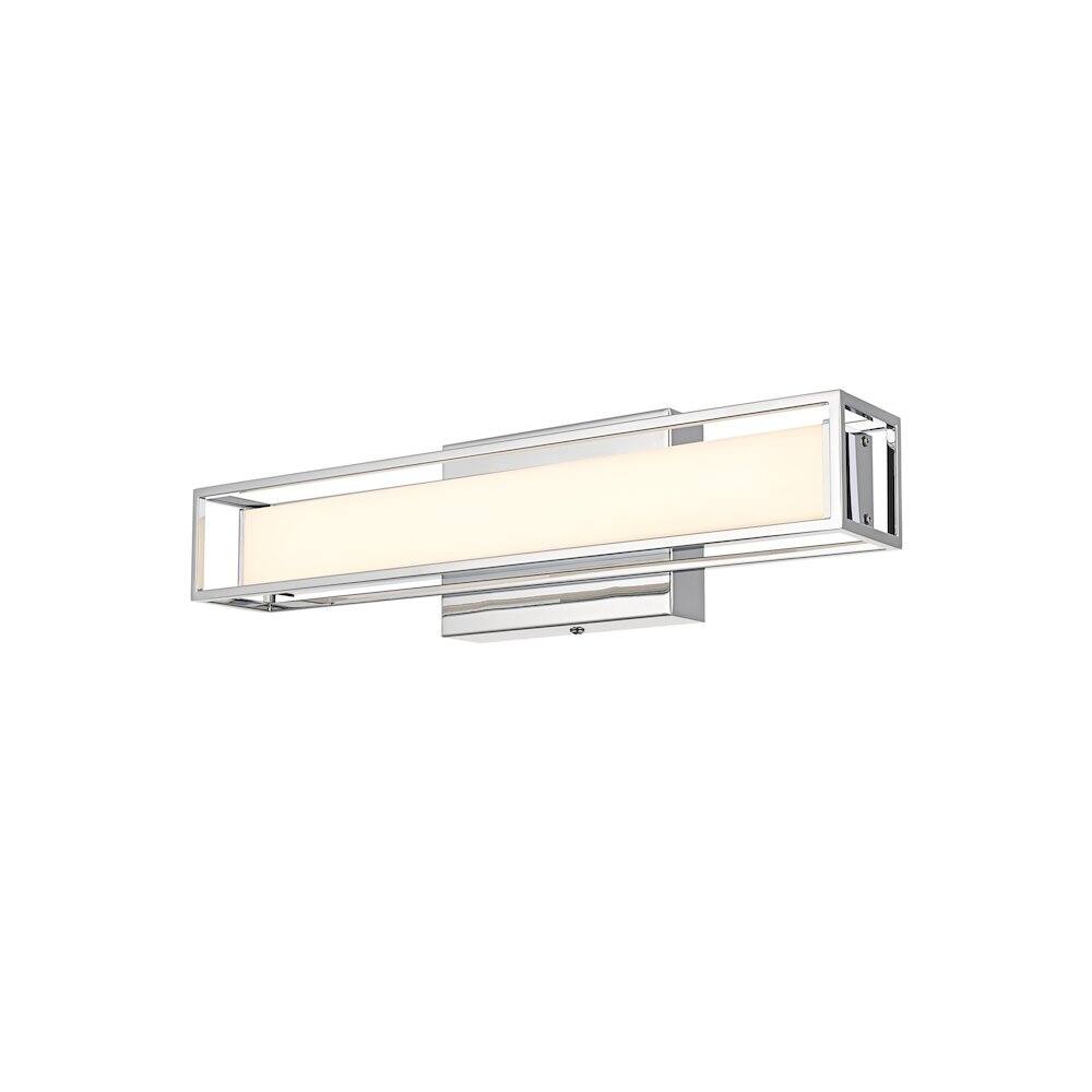 Back. Living District - Aden 16 Inch Led Wall Sconce In Chrome - Chrome.